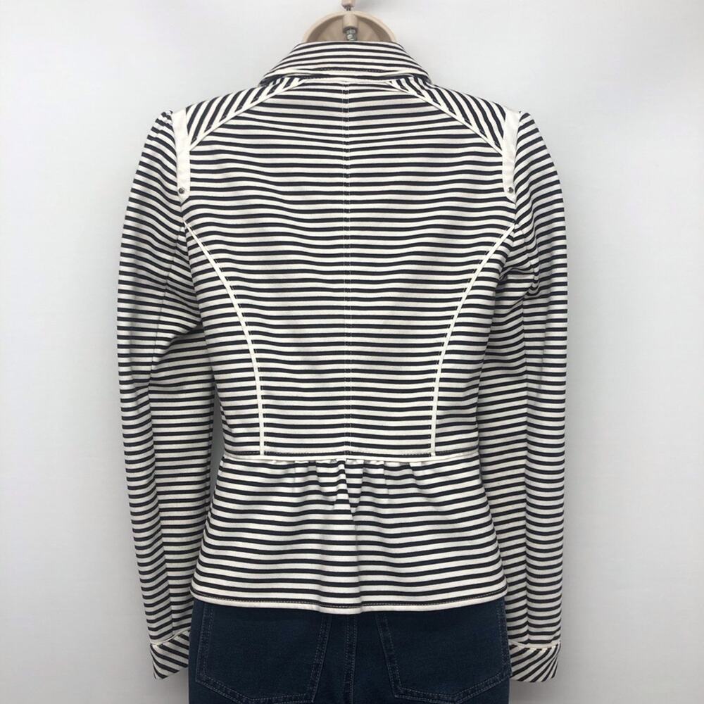 White House Black Market Stripe Moto Jacket - Picture 2 of 16